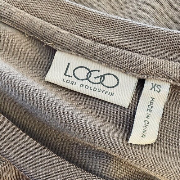 LOGO tunic XS Blush color double hem tunic top 3/4 sleeves stretchy - Picture 4 of 8